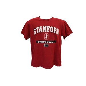 Stanford University Football Youth Red T Shirt XL - NEW